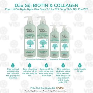 {CHÍNH HÃNG MẪU MỚI} DẦU GỘI XẢ BIOTIN COLLAGEN VOUDIOTY NEW SIÊU MỀM MƯỢT CHO TÓC KHÔ PHỤC HỒI TÓC- 500ml -1000ml
