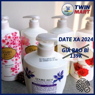 DATE XA 2024 Sữa Tắm Double Rich 800g - Hàn Quốc - Hoa hồng, anh đào, iris, lily, sen gạo