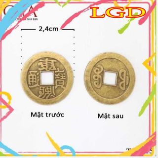 Vật phẩm phong thủy xu ngũ đế KT2.4cm