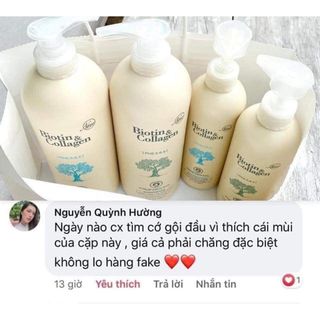 Lẻ dầu gội hoặc dầu xả phục hồi và kích thích mọc tóc Biotin & Collagen 500ml - 1000ml