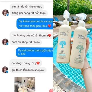 Lẻ dầu gội hoặc dầu xả phục hồi và kích thích mọc tóc Biotin & Collagen 500ml - 1000ml