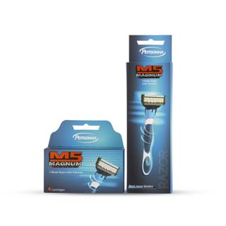 Hộp 4 lưỡi dao cạo râu M5 magnum (Hàng nhập khẩu Mỹ)
