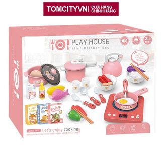 Bộ Đồ Chơi Nhà Bếp Nấu Ăn Cao Cấp Play House Mini Kittchen Set 36 Chi Tiết Cho Bé Nhựa Xịn Mịn An Toàn Cho Trẻ Em