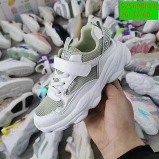 Giày thể thao trẻ em chất da mềm phối vải lưới thoáng khí 2569