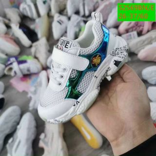 Giày thể thao trẻ em chất da mềm phối vải lưới thoáng khí 2569