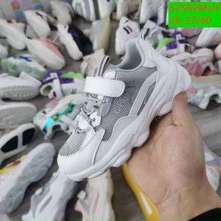 Giày thể thao trẻ em chất da mềm phối vải lưới thoáng khí 2569