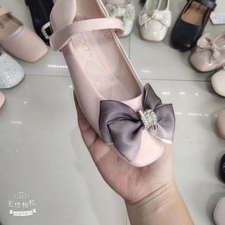 Giày búp bê trẻ em chất da mềm có quai ngang dán S2565
