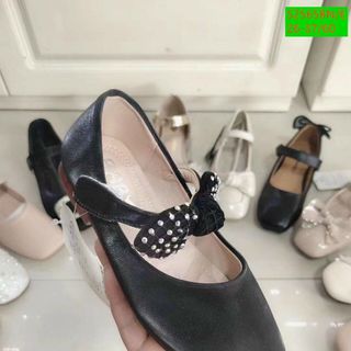 Giày búp bê trẻ em chất da mềm có quai ngang dán S2565