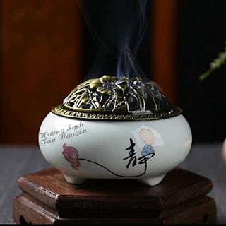 lư xông trầm hương . thác khói trầm hương