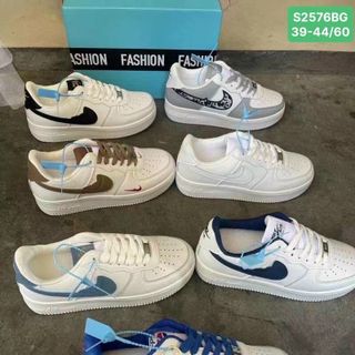 Giày thể thao nam trắng chất da mềm thoáng khí S2576