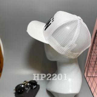 Mũ Lưỡi Trai Cao Cấp DSQ Nam nữ Khóa Gài Form Cứng  Phối Lưới Sau Trắng Đen Logo Thêu Nổi Thiết Kế Thời Trang Freesize