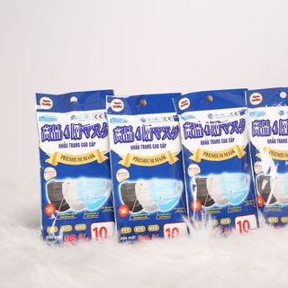 Khẩu trang y tế 4 lớp cao cấp Omega bán nguyệt - 10 cái/ túi - 250 túi/ thùng