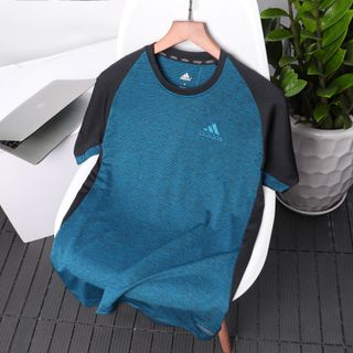 Áo thể thao nam, áo cổ tròn chất thun thể thao lỗ kim chính phẩm size từ 55kg - 85kg