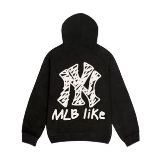 Áo hoodie nam vải nỉ form bigsize 90kg - 130kg in trước sau chữ NY và MLB Like