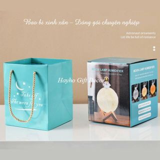 Đèn ngủ mặt trăng xông tinh dầu phun sương decor chill