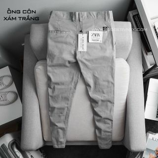 Quần Ống Côn, Quần Kaki Nam Nữ Ôm Dáng - Kaki Cao Cấp Za.r [Nâu]