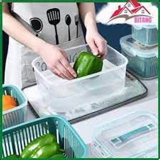 Set 5 hộp kèm rổ đựng đồ để tủ lạnh