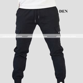 Quần Jogger Túi Hộp Kaki Co Giãn - Xám