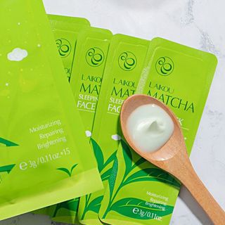 Túi 15 gói mặt nạ ngủ trà xanh laikou