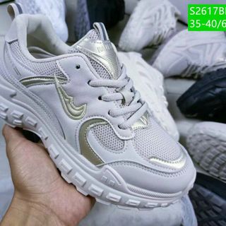 Giày thể thao nữ chất da mềm phối vải lưới thoáng khí S2617