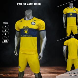 quần áo bóng đá, đồ đá banh Quang Hải Pau FC vàng 2022-2023