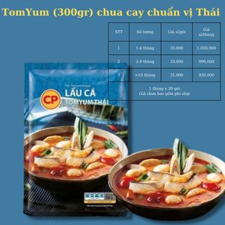 Set gói Lẩu cá TomYum chua cay CP - Đặc sản ẩm thực Thái Lan