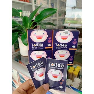Gạc rơ lưỡi Tottee làm sạch răng miệng cho bé (Hộp 30 gói)