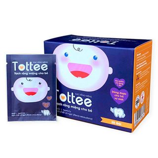 Gạc rơ lưỡi Tottee làm sạch răng miệng cho bé (Hộp 30 gói)