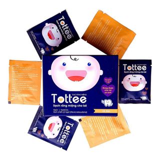 Gạc rơ lưỡi Tottee làm sạch răng miệng cho bé (Hộp 30 gói)