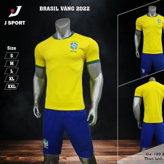 đồ đá banh,quần áo đá banh tuyển Brazil vàng WC 2022 mới giá sỉ
