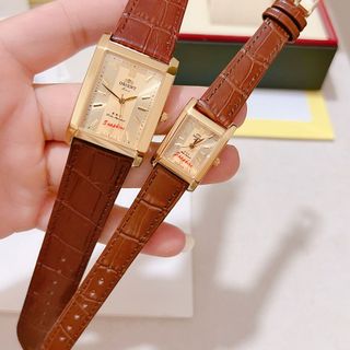 Đồng hồ cặp orientst nam nữ vuông kính saphire máy thuỵ sĩ