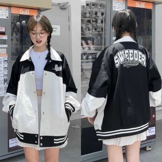Áo khoác dù phối chất dù 2 lớp logo in Sud