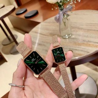 ĐỒNG HỒ D W LƯỚI CHỮ NHẬT COUPLE NEW