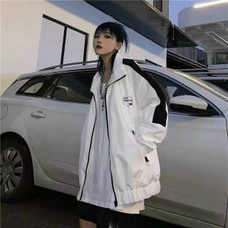 Áo khoác dù phối chất dù 2 lớp logo studios unabated