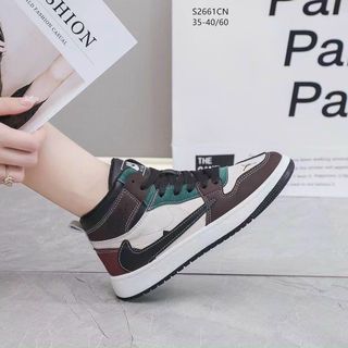 Giày thể thao nam cổ cao chất da mềm phối nhiều màu sắc S2661