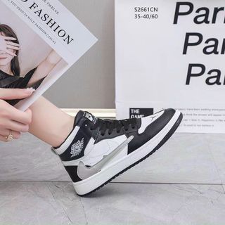 Giày thể thao nam cổ cao chất da mềm phối nhiều màu sắc S2661