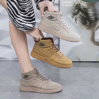 Giày thể thao nữ cổ cao chất da mềm êm chân S2657