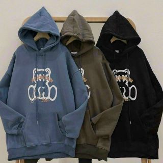 Áo hoodie tay phồng in Andiman thun nỉ form đẹp