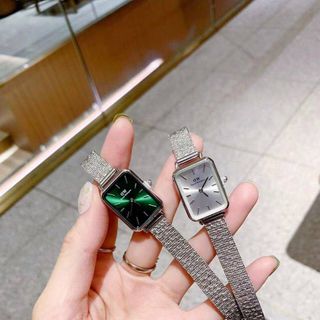 ĐỒNG HỒ D W LƯỚI CHỮ NHẬT NỮ NEW