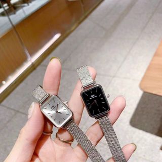 ĐỒNG HỒ D W LƯỚI CHỮ NHẬT NỮ NEW