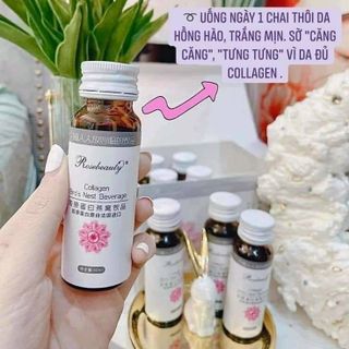 COLLAGEN ROSE BEAUTY YẾN TRẮNG DA (TRẮNG SÁNG TỨC THÌ X10) Hộp 8 chai