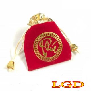 Túi gấm đỏ in chữ Phúc và Lộc phong thủy