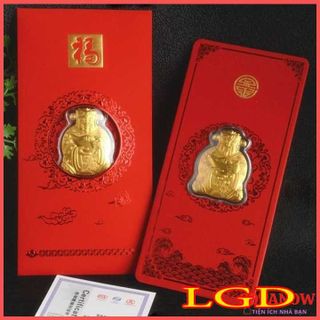 Trao may mắn với bao lì xì thần tài vàng 24k 2023 hồng kong