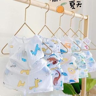 Bộ ba lỗ cotton giấy bé trai, bé gái