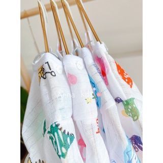 Bộ ba lỗ cotton giấy bé trai, bé gái