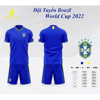 đồ bóng đá đội tuyển Brazil xanh 2022-2023 wc giá sỉ