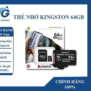 Thẻ nhớ Kingston 64GB - Bảo hành 5 năm giá sỉ