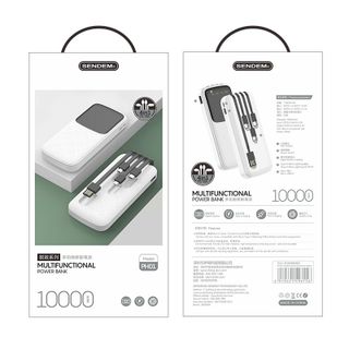 Sạc dự phòng Sendem PH01 10000Mah tích hợp 4 dây sạc