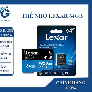 Thẻ nhớ 64GB chính hãng Lexar Bảo hành 5 năm giá sỉ