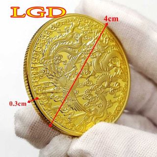 Vật phẩm lì xì Quý mão 2023 xu long phụng sum vầy